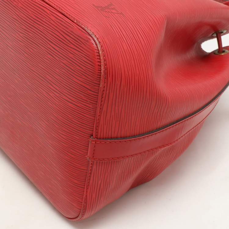 Pre Owned Louis Vuitton Red Epi Leather Petit Noe Bag