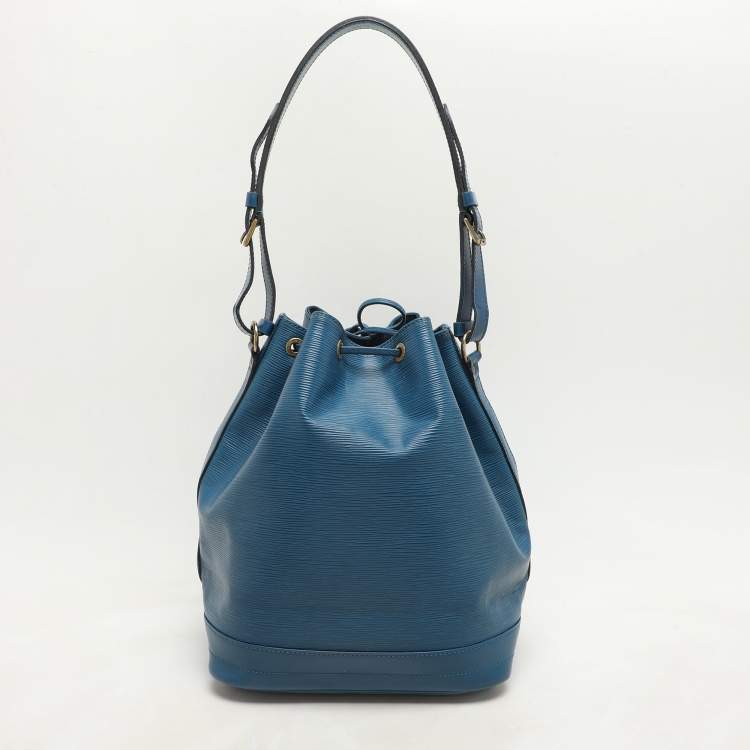 Pre Owned Louis Vuitton Cyan Epi Leather Noe Bag