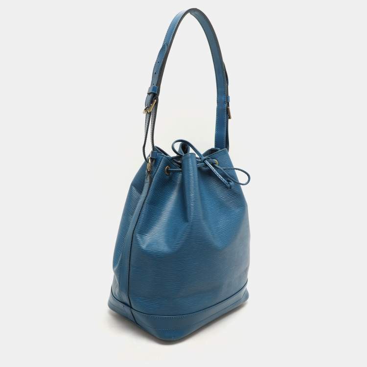Pre Owned Louis Vuitton Cyan Epi Leather Noe Bag