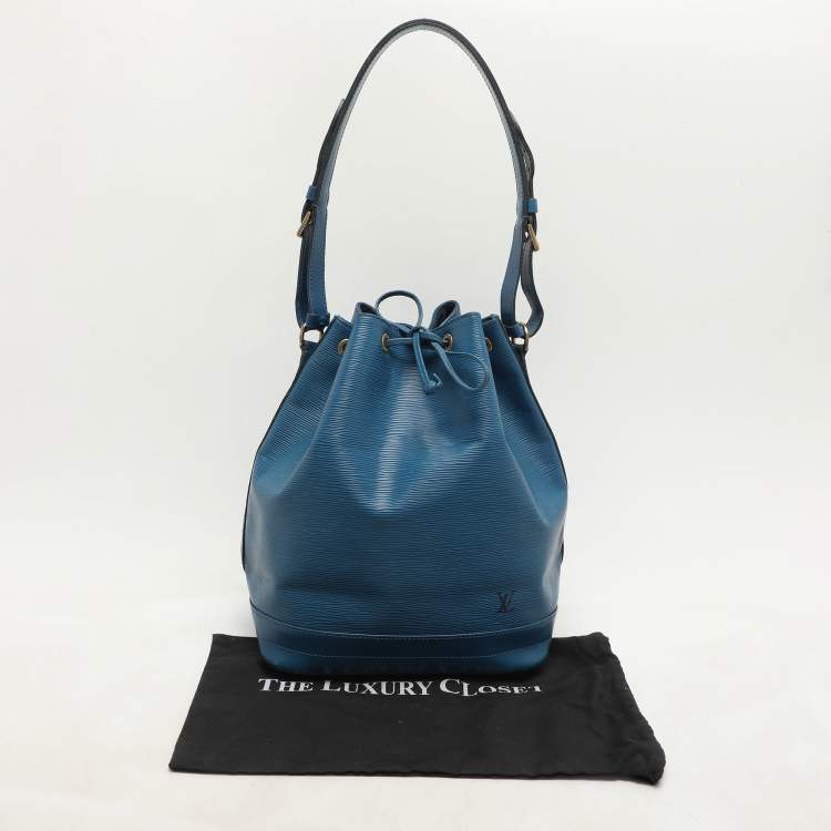 Pre Owned Louis Vuitton Cyan Epi Leather Noe Bag