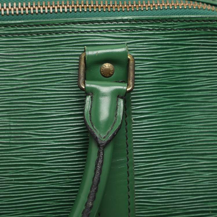 Pre Owned Louis Vuitton Green Epi Leather Keepall 50 Bag