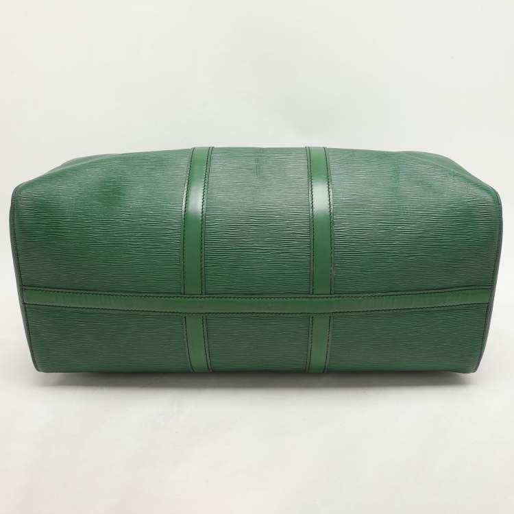 Pre Owned Louis Vuitton Green Epi Leather Keepall 50 Bag