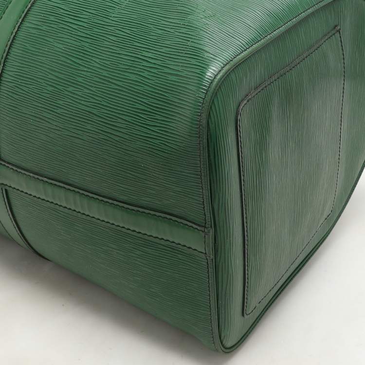 Pre Owned Louis Vuitton Green Epi Leather Keepall 50 Bag