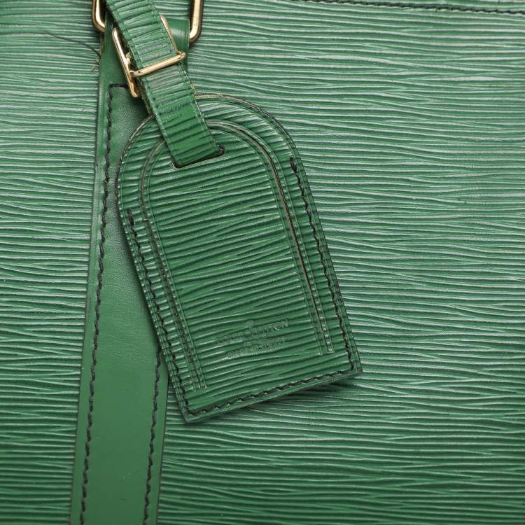 Pre Owned Louis Vuitton Green Epi Leather Keepall 50 Bag