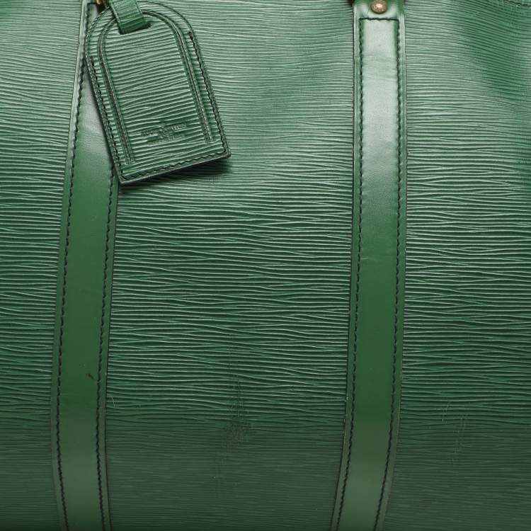 Pre Owned Louis Vuitton Green Epi Leather Keepall 50 Bag