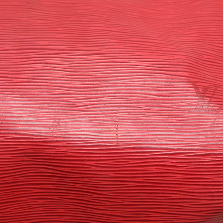 Pre Owned Louis Vuitton Red Epi Leather Keepall 50 Bag