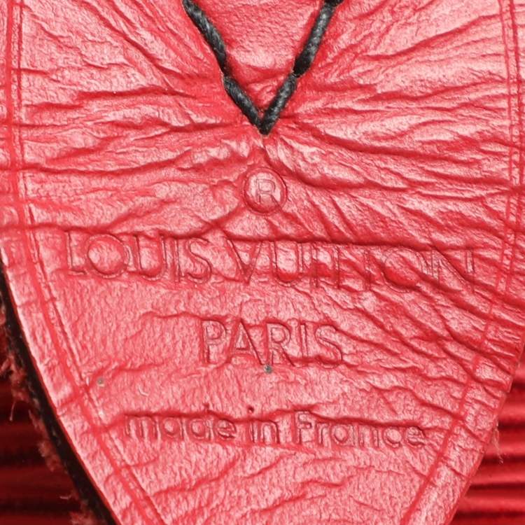 Pre Owned Louis Vuitton Red Epi Leather Keepall 50 Bag