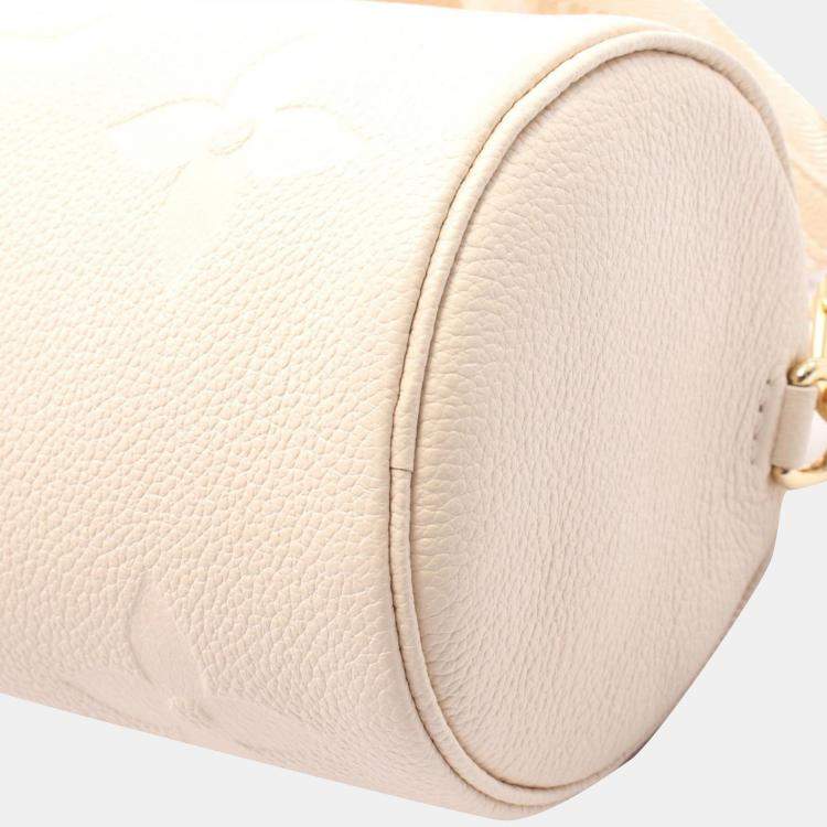 Pre Owned Louis Vuitton Creme Monogram Empreinte Papillon BB Shoulder Bag 