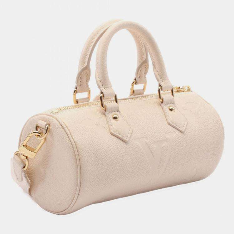 Pre Owned Louis Vuitton Creme Monogram Empreinte Papillon BB Shoulder Bag 