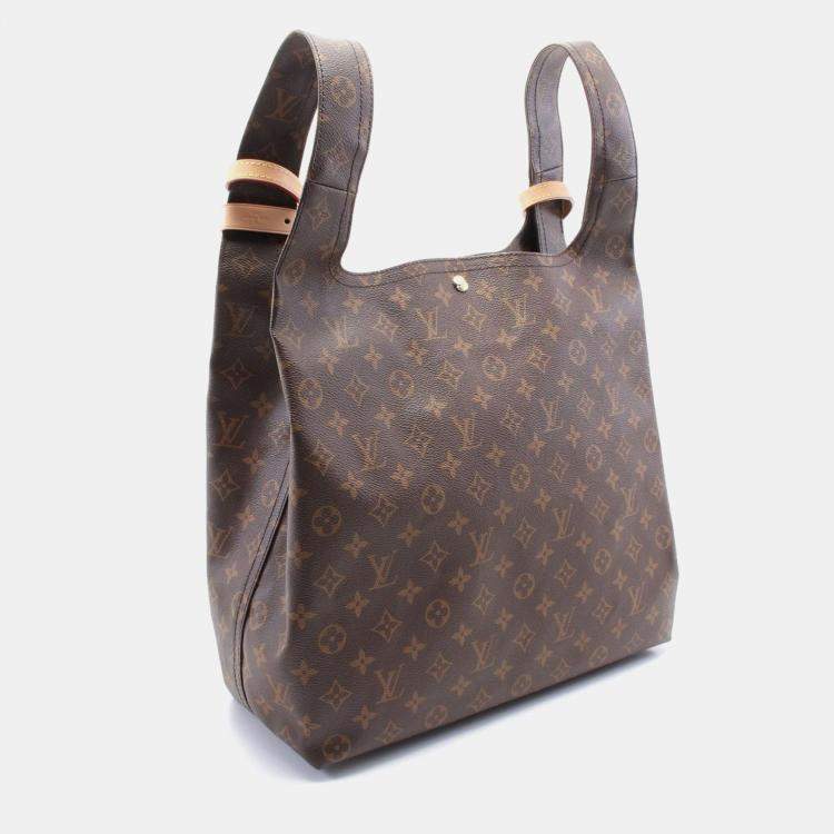 Pre Owned Louis Vuitton Brown Monogram Leather Atlantis GM Shoulder Bag 