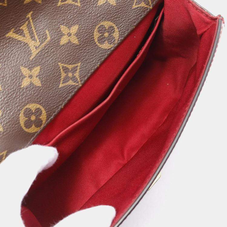 Pre Owned Louis Vuitton Patent Calfskin Monogram Cherrywood BB Scarlet Crossbody Bag