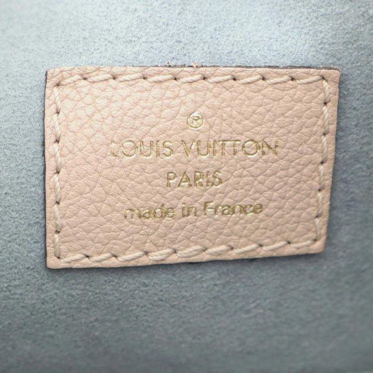 Pre Owned Louis Vuitton Beige Monogram Leather Lockme Bucket Bag