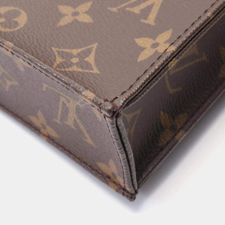 Pre Owned Louis Vuitton Brown Monogram Petit Sac Plat Tote Bag
