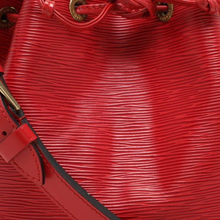 Pre Owned Louis Vuitton Red Epi Leather Petit Noe Bag