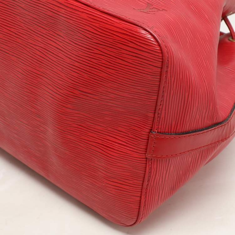 Pre Owned Louis Vuitton Red Epi Leather Petit Noe Bag