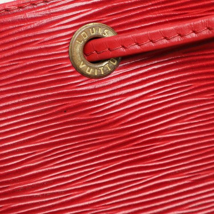 Pre Owned Louis Vuitton Red Epi Leather Petit Noe Bag