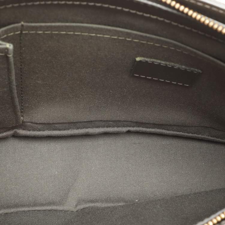 Pre Owned Louis Vuitton Khaki Green Monogram Mini Lin Lucille PM Bag