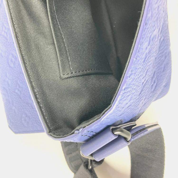Pre Owned Louis Vuitton Blue Taurillon Leather Monogram S-Cape Messenger Bag