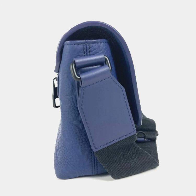 Pre Owned Louis Vuitton Blue Taurillon Leather Monogram S-Cape Messenger Bag