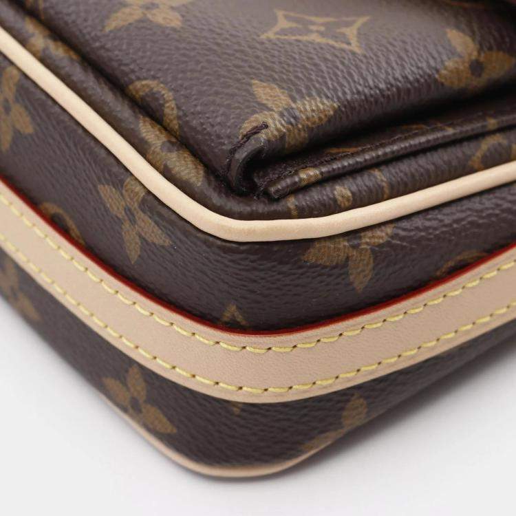Pre Owned Louis Vuitton Brown Coated Canvas Vivacite Shoulder Bag