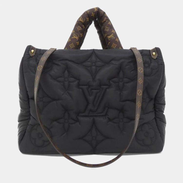 Pre Owned Louis Vuitton Black Nylon Monogram Pillow OnTheGo MM Handbag
