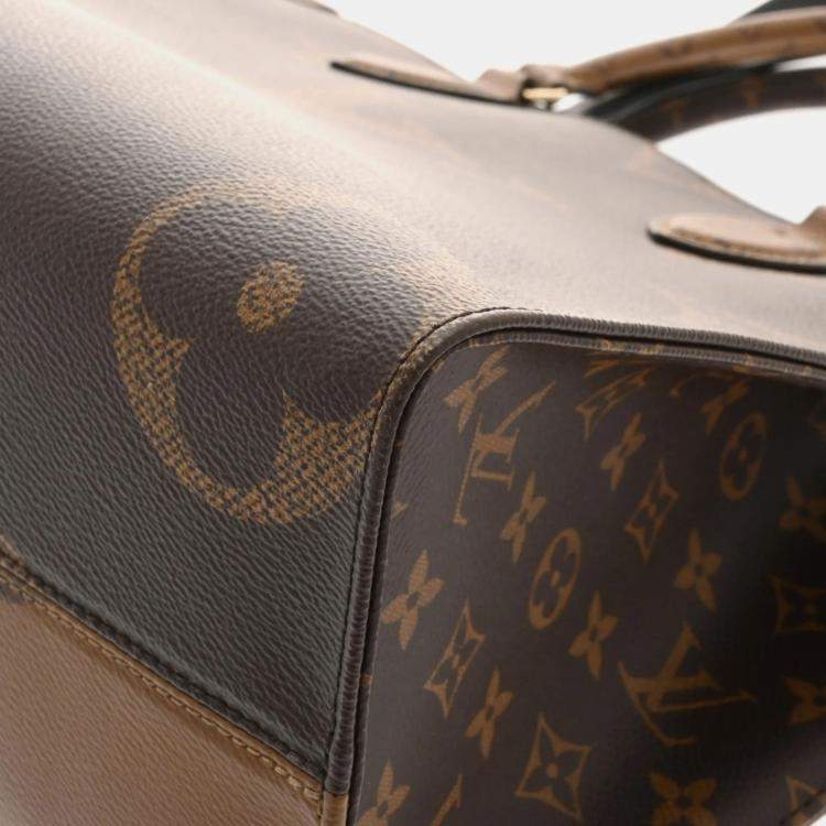 Pre Owned Louis Vuitton Brown Monogram Canvas Reverse OnTheGo MM Handbag