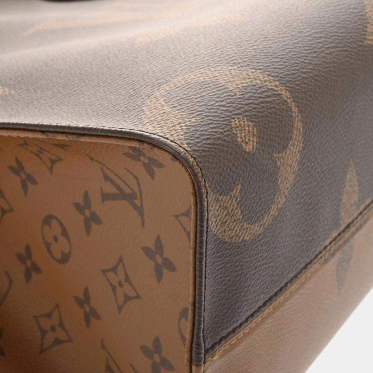 Pre Owned Louis Vuitton Brown Monogram Canvas Reverse OnTheGo MM Handbag