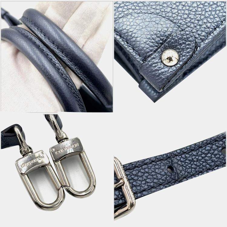 Pre Owned Louis Vuitton Metallic Blue Leather Monogram Empreinte OnTheGo PM Handbag
