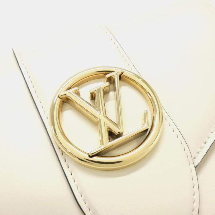 Pre Owned Louis Vuitton Cream Leather Pont Neuf Shoulder Bag