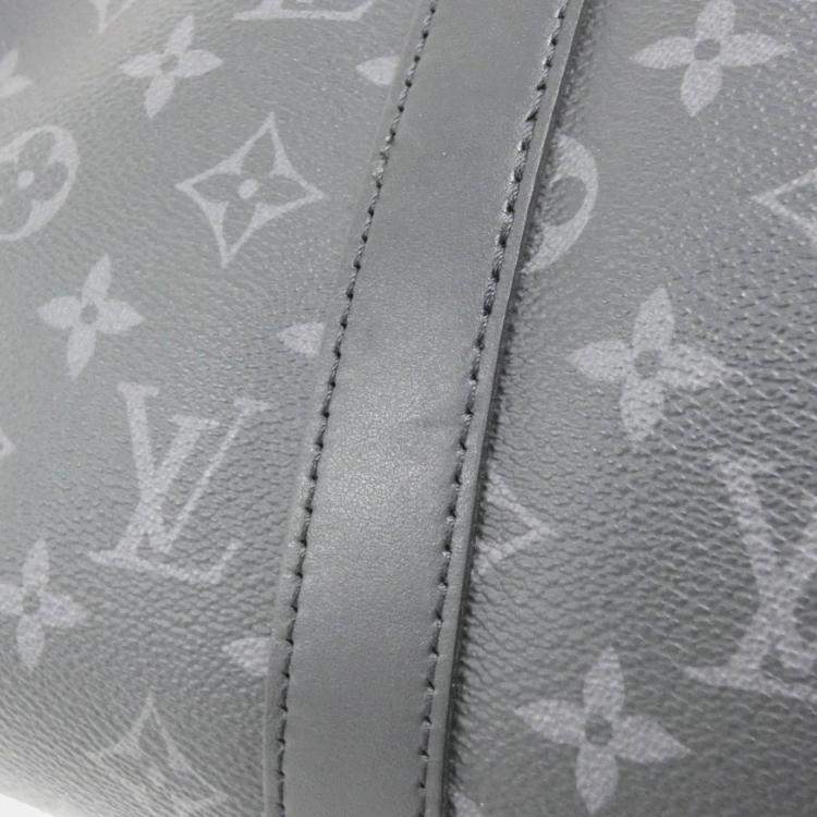 Pre Owned Louis Vuitton Monogram Eclipse Keepall Bandouliere 35 Boston Bag