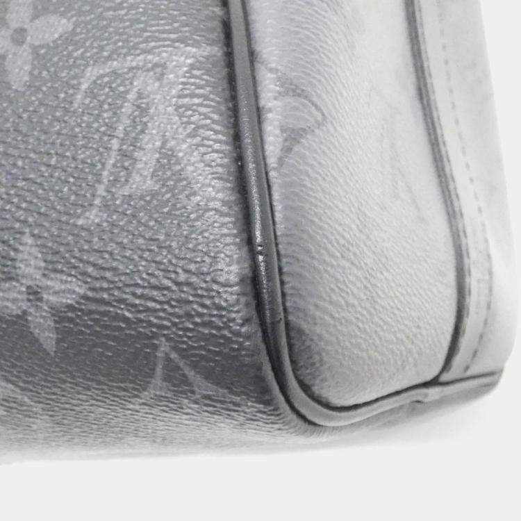 Pre Owned Louis Vuitton Monogram Eclipse Keepall Bandouliere 35 Boston Bag