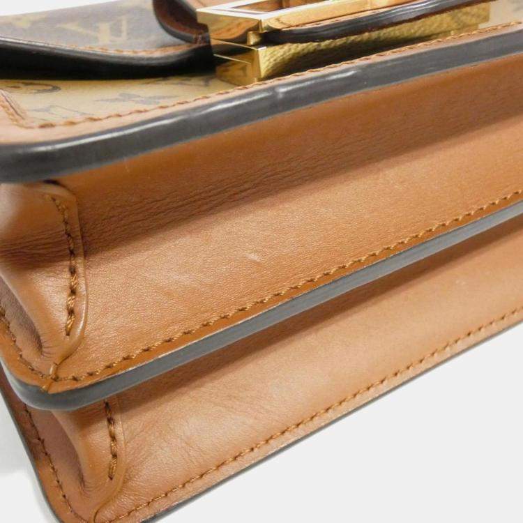 Pre Owned Louis Vuitton Brown Monogram Reverse Dauphine Mini Shoulder Bag