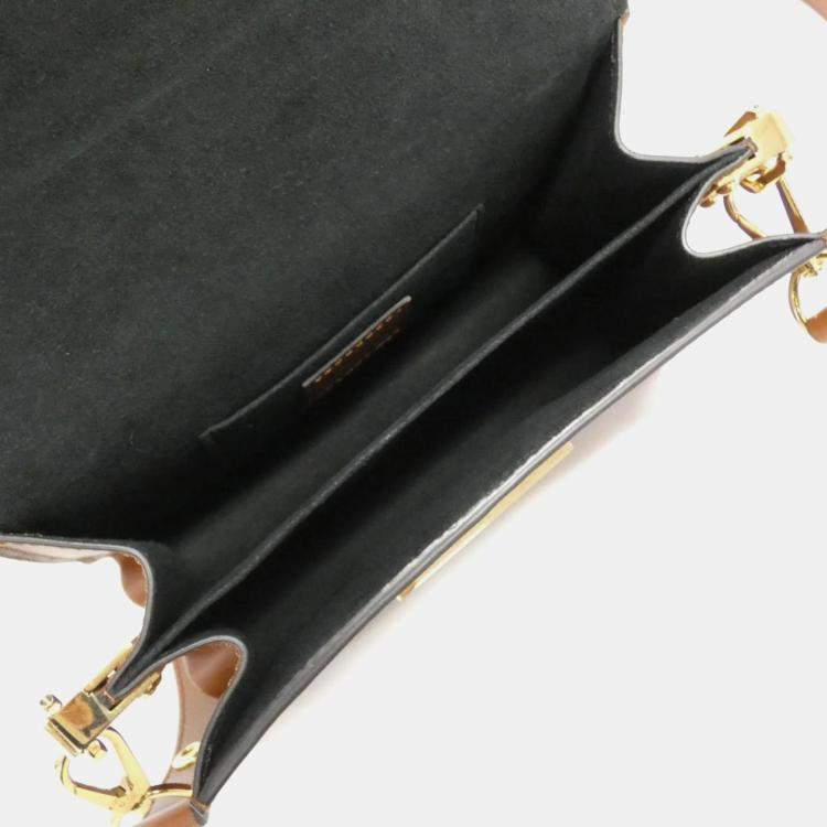 Pre Owned Louis Vuitton Brown Monogram Reverse Dauphine Mini Shoulder Bag
