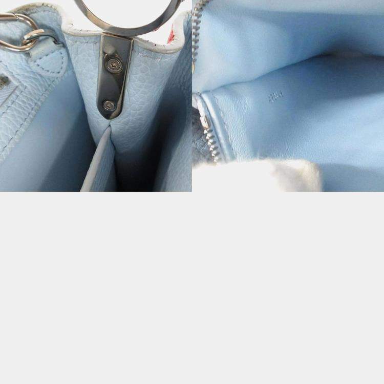 Pre Owned Louis Vuitton Tricolor Leather Capucines PM Shoulder Bag 