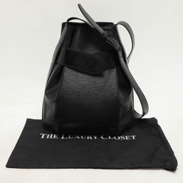 Pre Owned Louis Vuitton Black Epi Leather Sac D'Epaule PM Bag