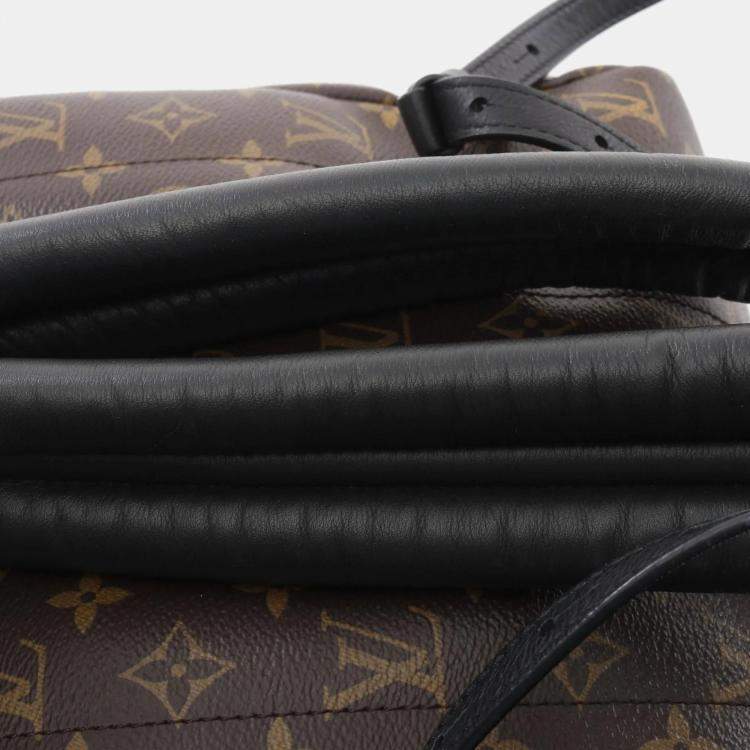 Pre Owned Louis Vuitton Brown Coated Canvas Leather Monogram Palm Springs Backpack 
