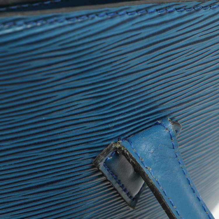 Pre Owned Louis Vuitton Blue Epi Leather Saint Jacques GM Bag