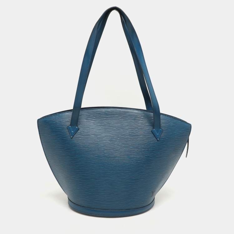 Pre Owned Louis Vuitton Blue Epi Leather Saint Jacques GM Bag