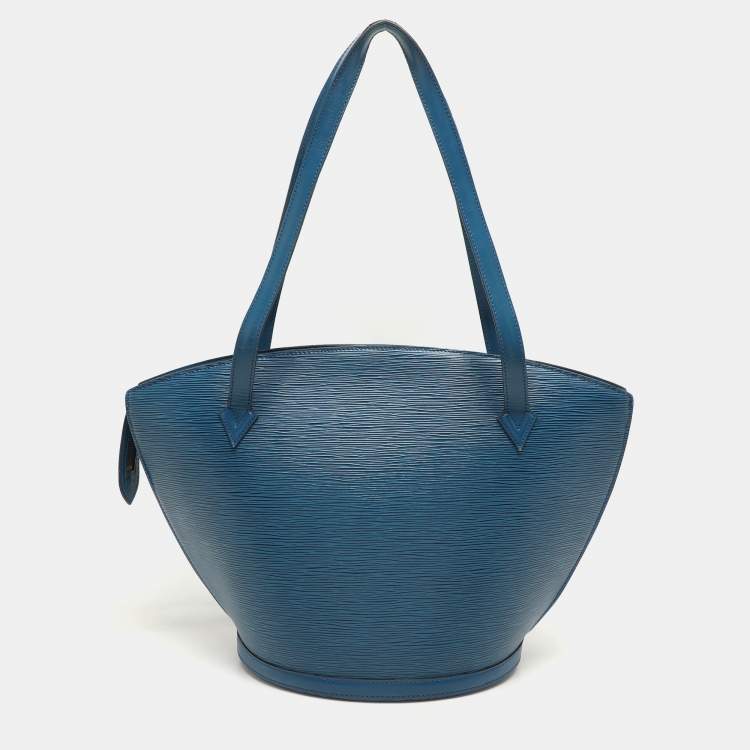 Pre Owned Louis Vuitton Blue Epi Leather Saint Jacques GM Bag