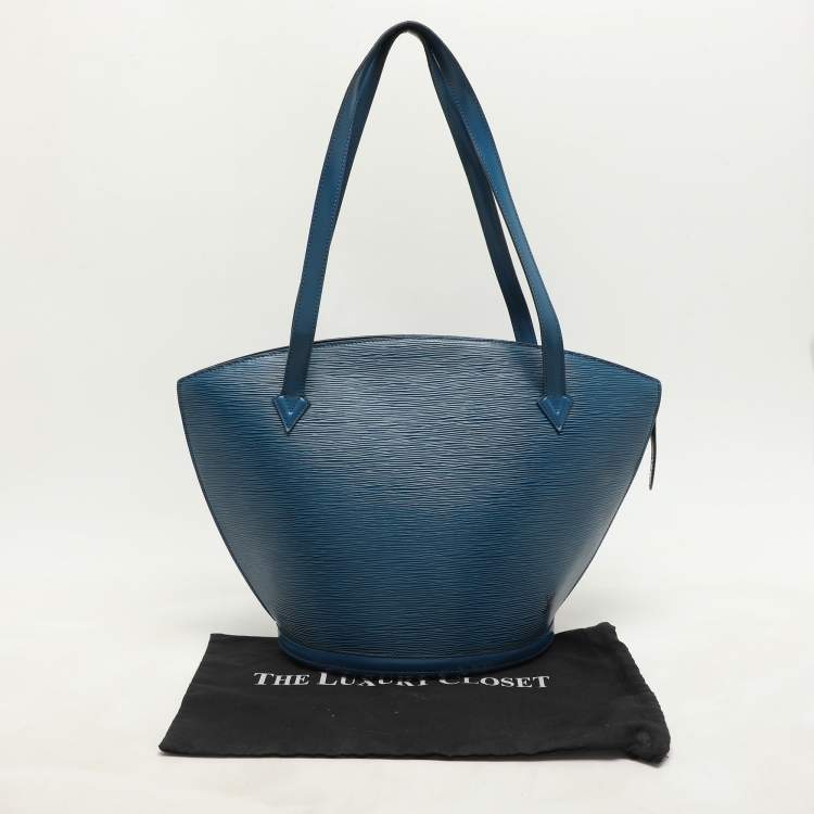 Pre Owned Louis Vuitton Blue Epi Leather Saint Jacques GM Bag