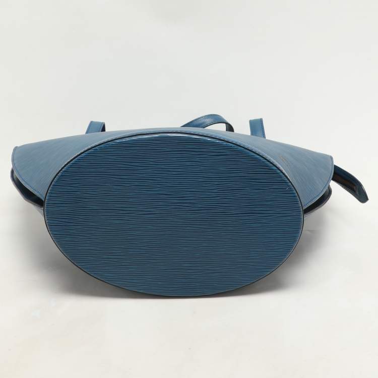 Pre Owned Louis Vuitton Blue Epi Leather Saint Jacques GM Bag