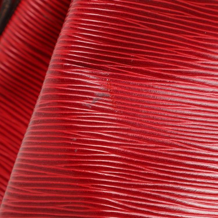 Pre Owned Louis Vuitton Red Epi Leather Noe Bag