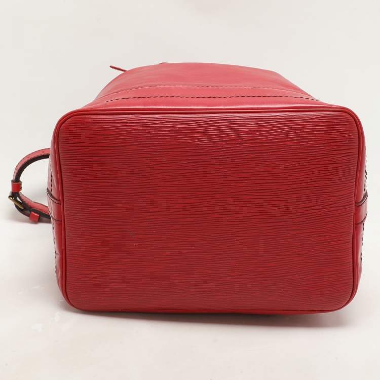 Pre Owned Louis Vuitton Red Epi Leather Noe Bag