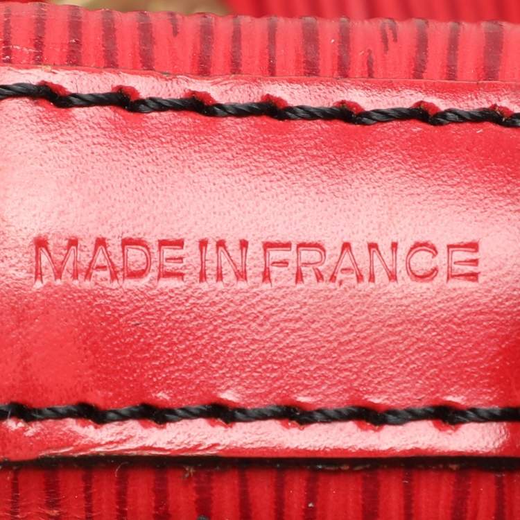 Pre Owned Louis Vuitton Red Epi Leather Noe Bag