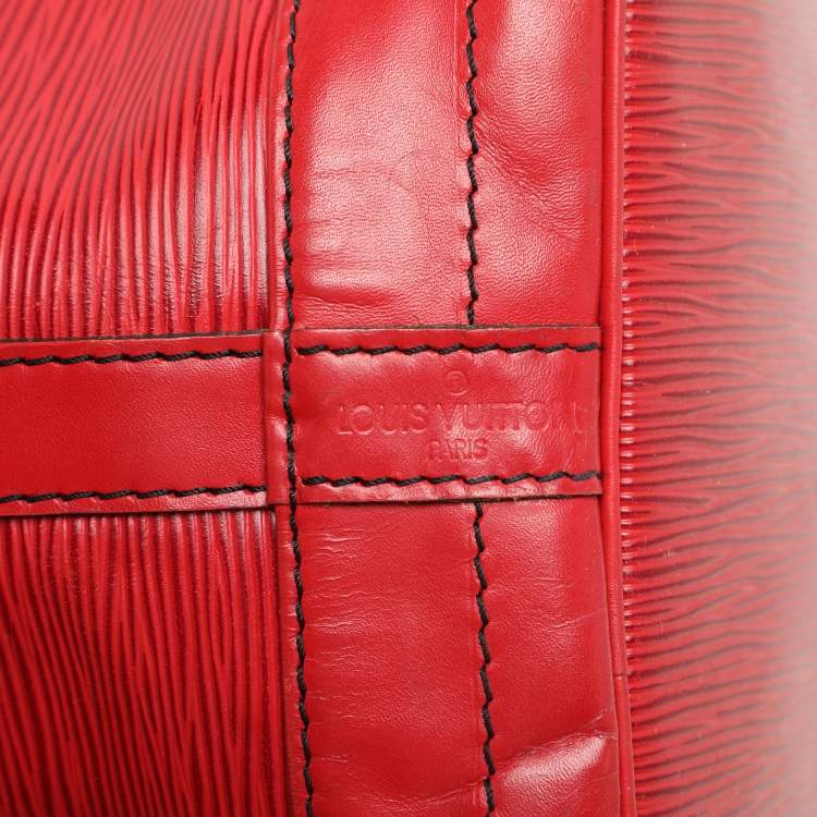 Pre Owned Louis Vuitton Red Epi Leather Noe Bag
