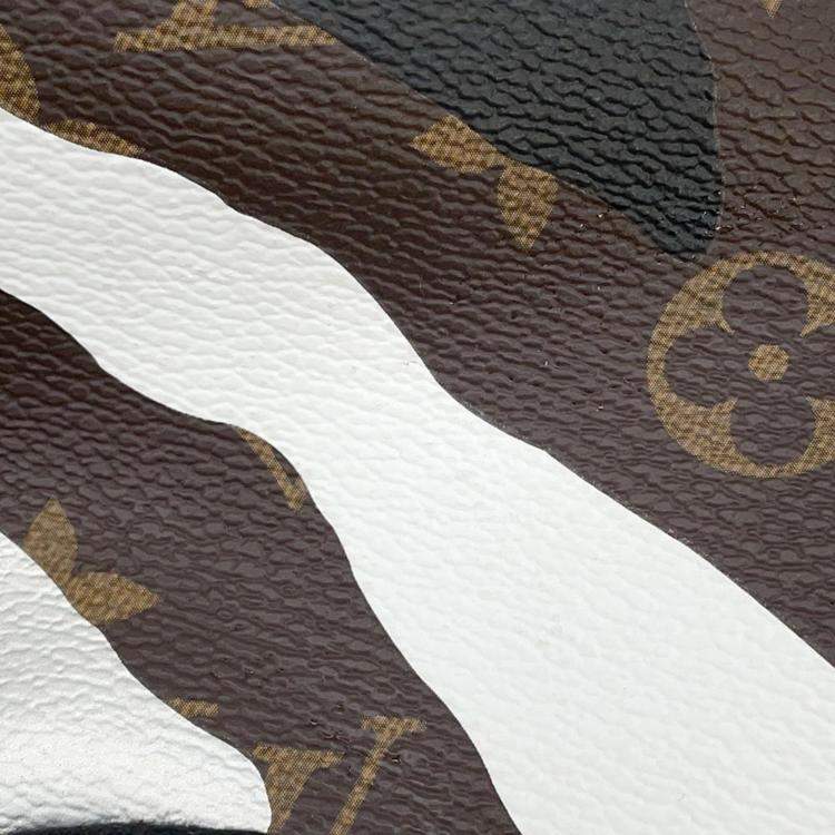 Pre Owned Louis Vuitton Noir/Gold/Silver Monogram Neverfull MM Tote Bag