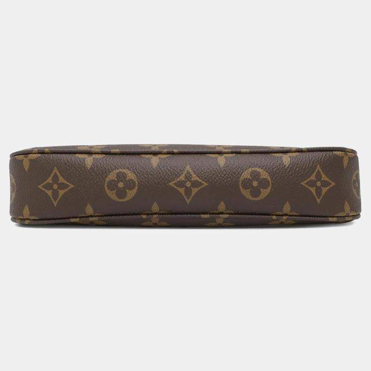 Pre Owned Louis Vuitton Brown Monogram Pochette Accessoires