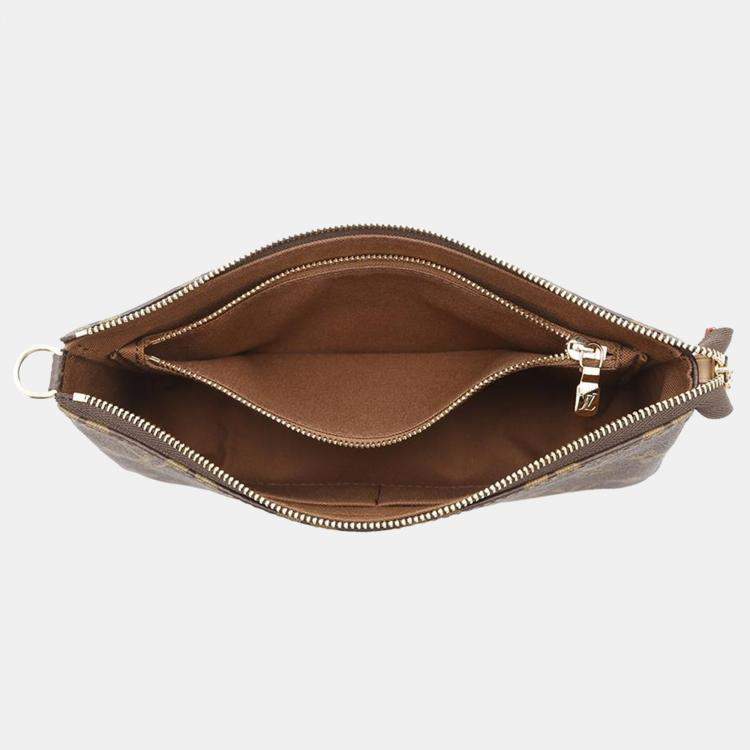 Pre Owned Louis Vuitton Brown Monogram Pochette Accessoires