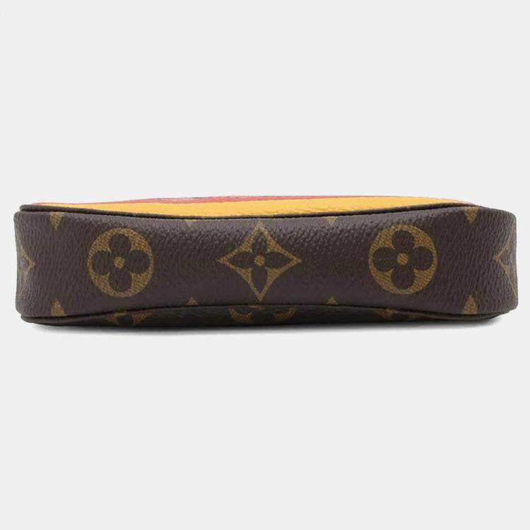 Pre Owned Louis Vuitton Mini Pochette Accessoires Brown Monogram