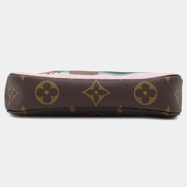 Pre Owned Louis Vuitton Brown/Multicolor Monogram Canvas Mini Pochette Accessoires Atlantic Cruises Shoulder Bag